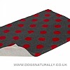 Contemporary Living Charcoal with Red Polka Dots Non Slip Vetbed